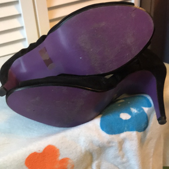 Miss me black faux suede heels size 8 - Picture 5 of 5